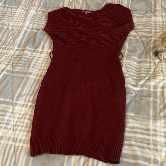 Burgundy midi dress size small - Picture 1 of 3
